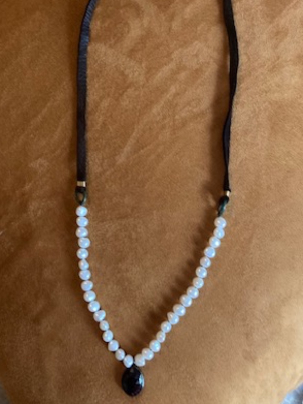 Sundance Pearl and Garnet necklace